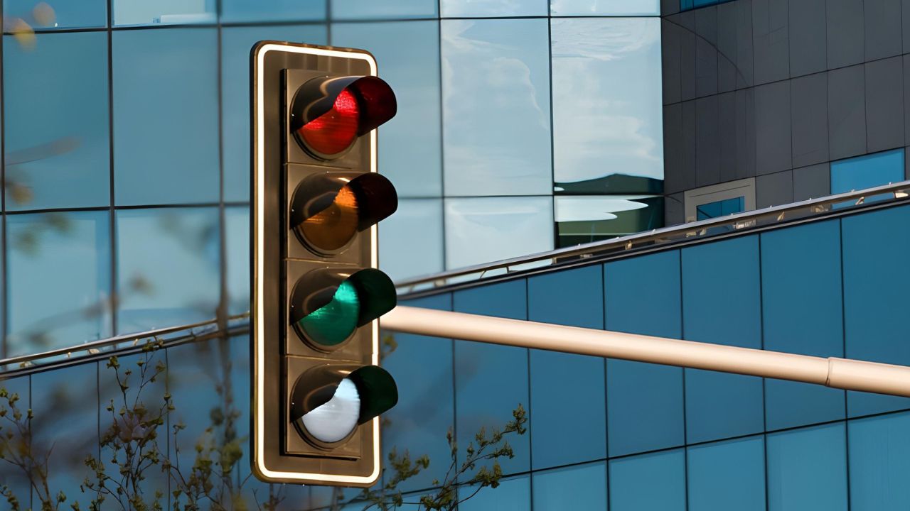 traffic lights with four colors
